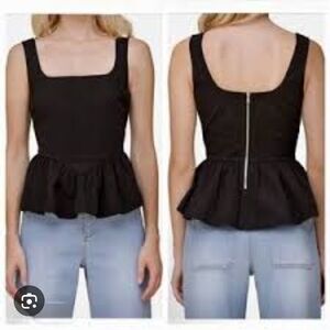 Avec Les Filles Black Peplum Tank 2️⃣